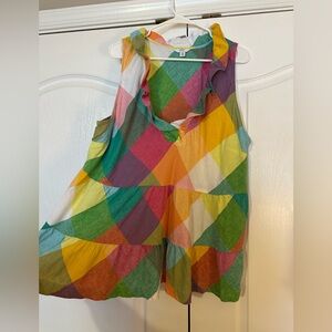 Crown&Ivy  100 percent linen ruffle blouse 2X